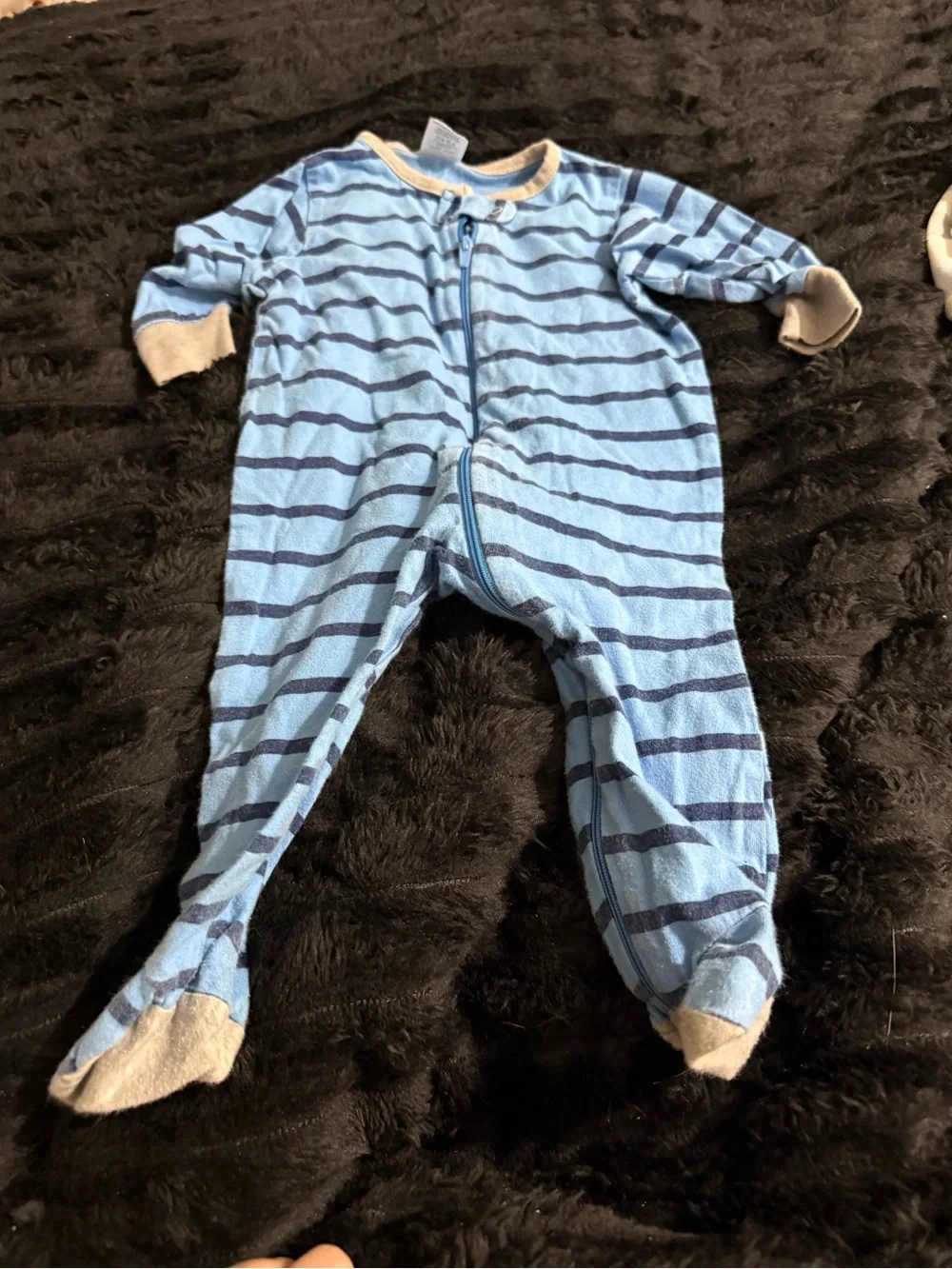 Footie sleepers 14 - Blue, White, Gray, Tan Patterns